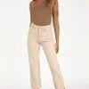 DISSH Boutiques TOPS SLONE LATTE ONE SHOULDER BODYSUIT
