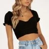 DISSH Boutiques LENA CROP TOP BLACK MESH TOPS