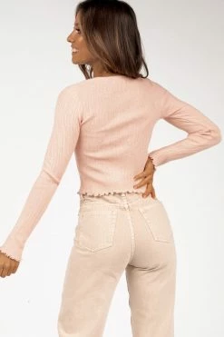 DISSH Boutiques GOLD DUST LONG SLEEVE KNIT TOP