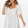 DISSH Boutiques OHIO WHITE SPOT MINI DRESS