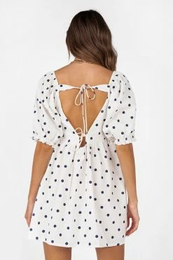 DISSH Boutiques OHIO WHITE SPOT MINI DRESS