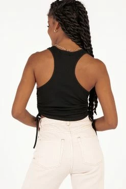 DISSH Boutiques DYNAMITE BLACK TANK TOP KNITTED