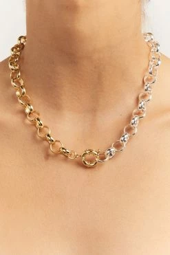 DISSH Boutiques RIVERS GOLD AND SILVER NECKLACE Necklaces