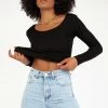 DISSH Boutiques KNITTED MY WAY BLACK KNIT TOP