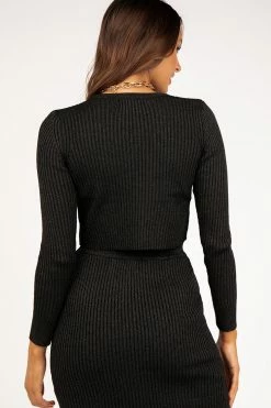 Best Pirce ๐ DISSH Boutiques KNITTED LIQUID BLACK LUREX KNIT CROP TOP ๐ฅฐ 8 DISSH Boutiques KNITTED LIQUID BLACK LUREX KNIT CROP TOP