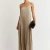 DISSH Boutiques EVANS STONE SILK SLIP MIDI DRESS