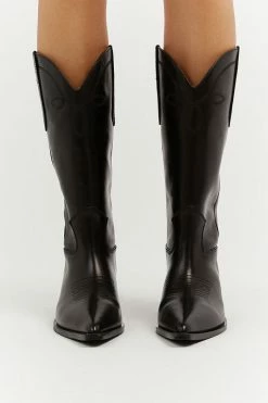 ACCESSORIES ALIAS MAE FINLEY BLACK LEATHER BOOT