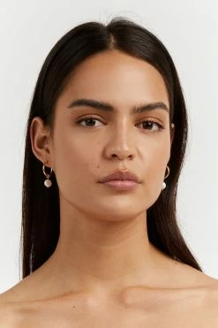 ARMS OF EVE AUGUSTA GOLD&PEARL HOOP ACCESSORIES