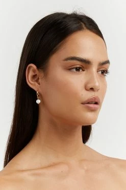 ARMS OF EVE AUGUSTA GOLD&PEARL HOOP ACCESSORIES