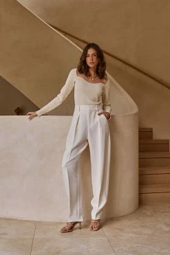 DISSH Boutiques CLOTHING JACKSON CREAM TAPERED LEG PANT