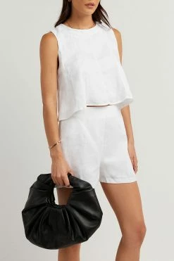 DISSH Boutiques AVELINE BLACK GATHERED CLUTCH