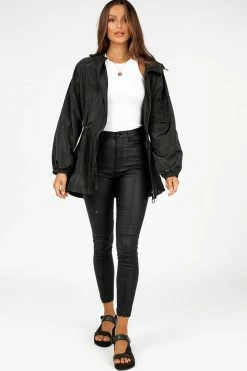 DISSH Boutiques ALBA BLACK WIND BREAKER JACKET OUTERWEAR