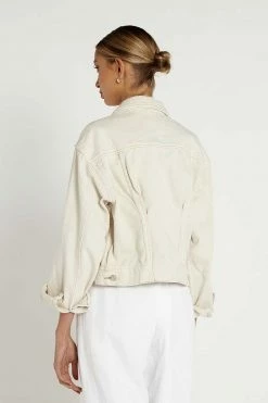 DISSH Boutiques OUTERWEAR UPTOWN BONE DENIM BOMBER JACKET