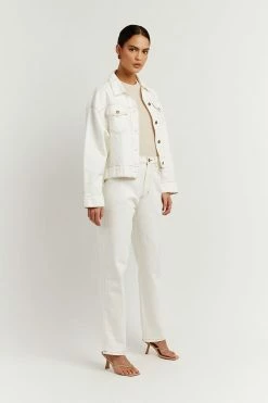 DISSH Boutiques AGNES OFF WHITE DENIM JACKET