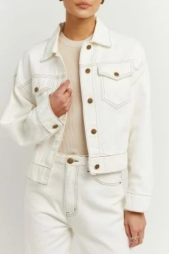 DISSH Boutiques AGNES OFF WHITE DENIM JACKET