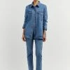 DISSH Boutiques PERI MID BLUE DENIM SHACKET CLOTHING