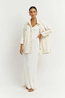 DISSH Boutiques PERI CREAM DENIM SHACKET