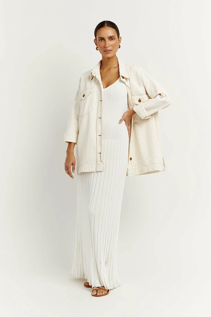 Best Sale ๐ฏ DISSH Boutiques PERI CREAM DENIM SHACKET ๐คฉ 1 DISSH Boutiques PERI CREAM DENIM SHACKET