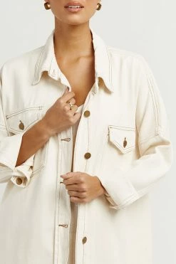 Best Sale ๐ฏ DISSH Boutiques PERI CREAM DENIM SHACKET ๐คฉ 9 DISSH Boutiques PERI CREAM DENIM SHACKET