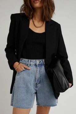 DISSH Boutiques OLD SCHOOL WASHED BLUE DENIM SHORT