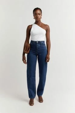 DISSH Boutiques JAXON DARK BLUE STRAIGHT DENIM JEAN