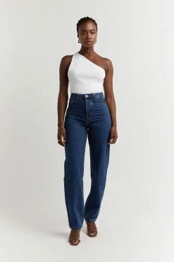 DISSH Boutiques JAXON DARK BLUE STRAIGHT DENIM JEAN