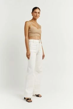 DISSH Boutiques PERI OFF WHITE WIDE LEG DENIM JEAN