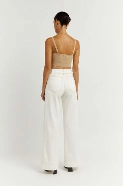 DISSH Boutiques PERI OFF WHITE WIDE LEG DENIM JEAN