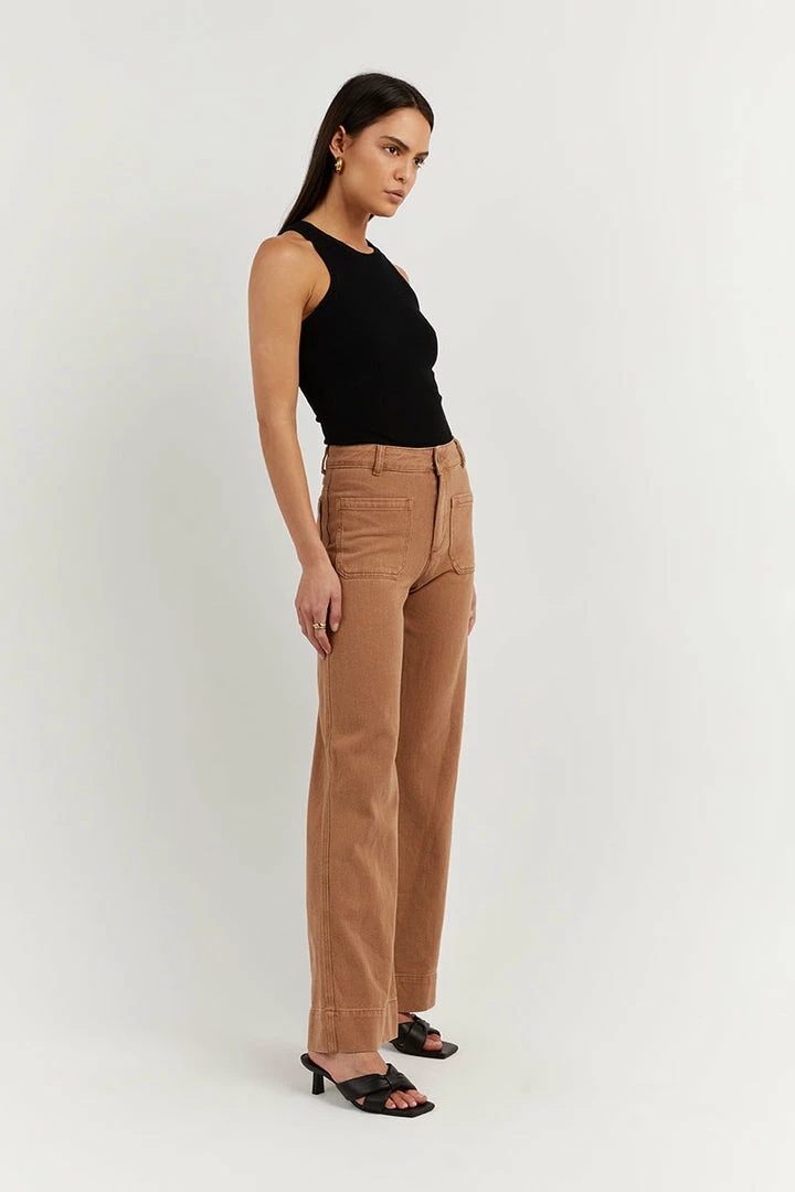 Coupon ๐งจ DISSH Boutiques PERI TAN WIDE LEG DENIM JEAN ๐ 3 DISSH Boutiques PERI TAN WIDE LEG DENIM JEAN