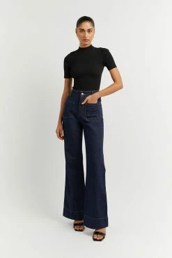 DISSH Boutiques PERI INDIGO WIDE LEG JEAN