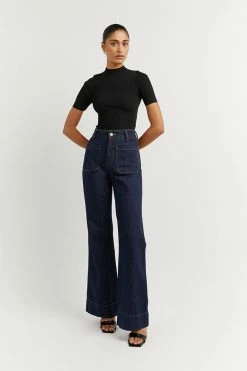 DISSH Boutiques PERI INDIGO WIDE LEG JEAN