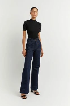 DISSH Boutiques PERI INDIGO WIDE LEG JEAN