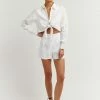 DISSH Boutiques JESSIE WHITE LINEN SHORT CLOTHING