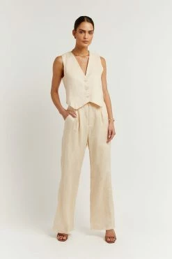 DISSH Boutiques CLOTHING NORAH BUTTER LINEN PANT