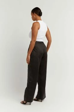 DISSH Boutiques NORAH BLACK LINEN PANT CLOTHING