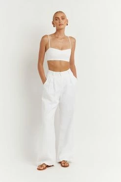 DISSH Boutiques NORAH WHITE LINEN PANT