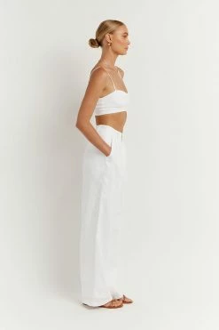 DISSH Boutiques NORAH WHITE LINEN PANT