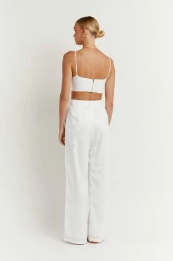 DISSH Boutiques NORAH WHITE LINEN PANT