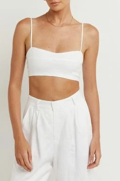 DISSH Boutiques NORAH WHITE LINEN PANT