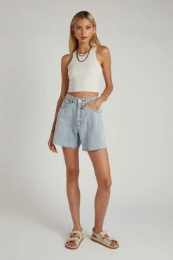 DISSH Boutiques TOPS ICONIC CROP GREY KNIT TOP