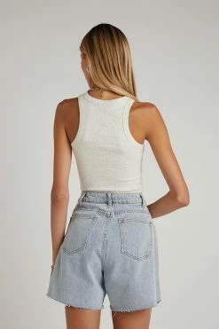 DISSH Boutiques TOPS ICONIC CROP GREY KNIT TOP