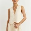 DISSH Boutiques CLOTHING BANKS BUTTER LINEN VEST