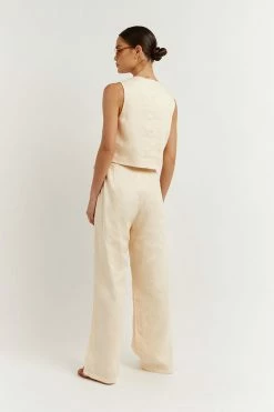 DISSH Boutiques CLOTHING BANKS BUTTER LINEN VEST