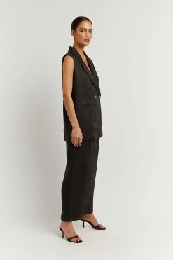 Top 10 ๐งจ DISSH Boutiques CASSIA BLACK LINEN VEST ๐ 9 DISSH Boutiques CASSIA BLACK LINEN VEST