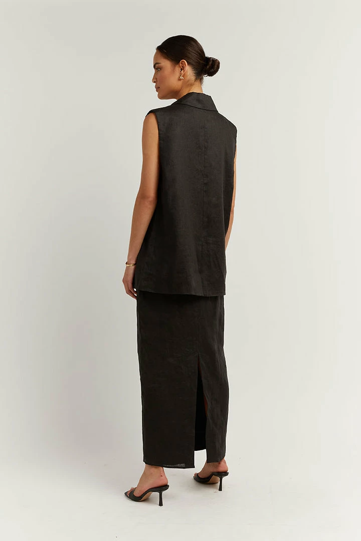 Top 10 ๐งจ DISSH Boutiques CASSIA BLACK LINEN VEST ๐ 5 DISSH Boutiques CASSIA BLACK LINEN VEST
