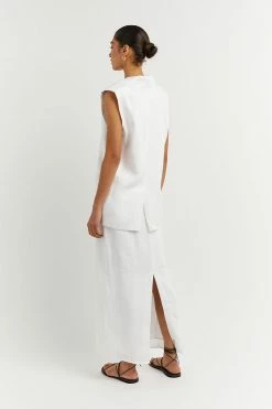 DISSH Boutiques CASSIA WHITE LINEN VEST
