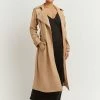 DISSH Boutiques ELENA BEIGE FAUX LEATHER TRENCH THE BUMP FRIENDLY EDIT