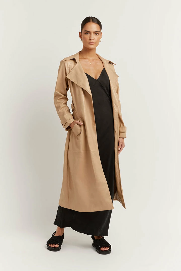 Flash Sale ๐ DISSH Boutiques ELENA BEIGE FAUX LEATHER TRENCH THE BUMP FRIENDLY EDIT โค๏ธ 1 DISSH Boutiques ELENA BEIGE FAUX LEATHER TRENCH THE BUMP FRIENDLY EDIT
