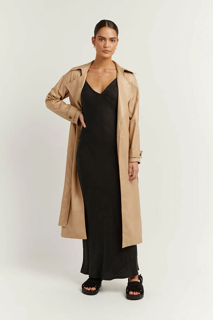 Flash Sale ๐ DISSH Boutiques ELENA BEIGE FAUX LEATHER TRENCH THE BUMP FRIENDLY EDIT โค๏ธ 2 DISSH Boutiques ELENA BEIGE FAUX LEATHER TRENCH THE BUMP FRIENDLY EDIT
