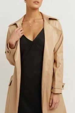 Flash Sale ๐ DISSH Boutiques ELENA BEIGE FAUX LEATHER TRENCH THE BUMP FRIENDLY EDIT โค๏ธ 9 DISSH Boutiques ELENA BEIGE FAUX LEATHER TRENCH THE BUMP FRIENDLY EDIT